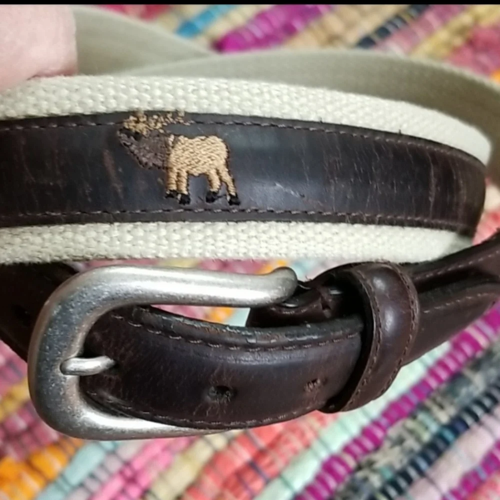 VTG Columbia Mens Fishing Hunting Leather Belt
